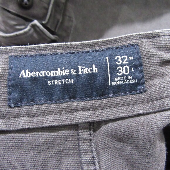 Abercrombie Fitch Mens Cargo Pants 32 X 30 Gray Stretch Cotton Stretch - Picture 6 of 9
